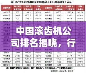 中国滚齿机公司排名揭晓,行业影响力榜单重磅出炉!